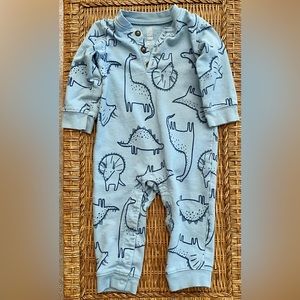 Carters Dinosaur Snap Onesie, Blue, Size 12 Months  🦕